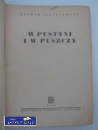 W PUSTYNI I W PUSZCZY