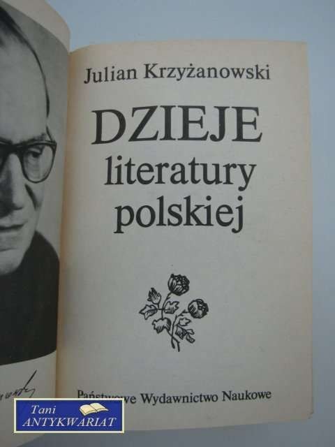 DZIEJE LITERATURY POLSKIEJ DZIEJE LITERATURY POLSKIEJ