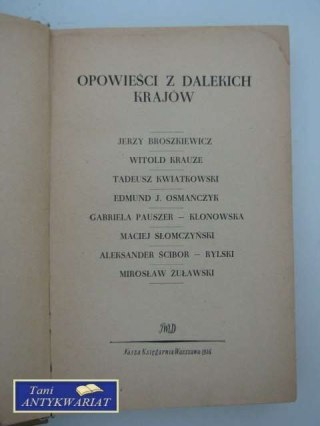 OPOWIEŚCI Z DALEKICH KRAJÓW