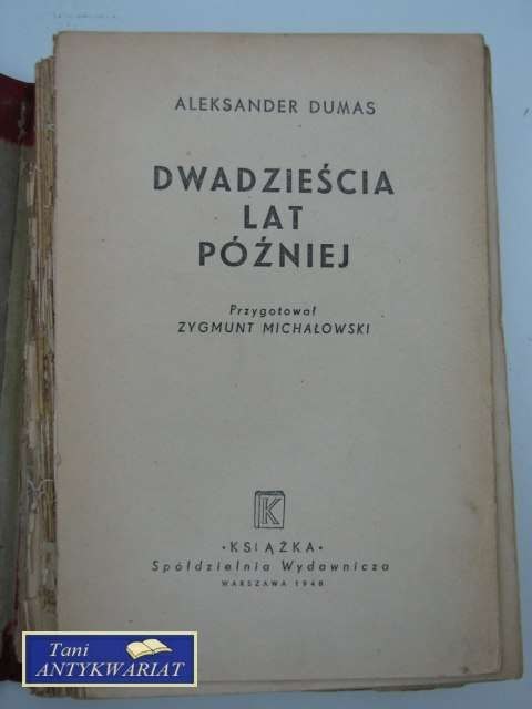 DWADZIEŚCIA LAT PÓŹNIEJ - tom I