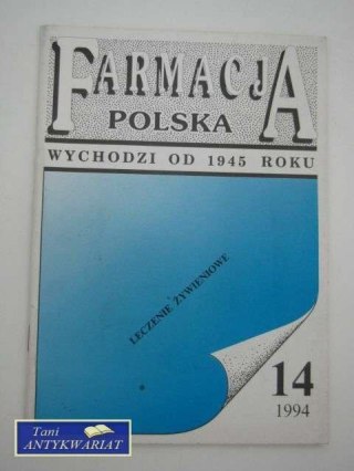FARMACJA POLSKA NR 14/1994 LECZENIE ŻYWIENIOWE
