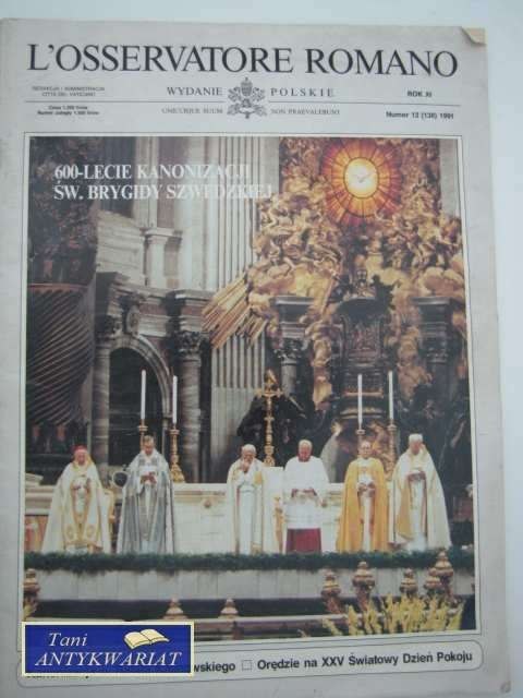 L'OSSERVATORE ROMANO 12/91