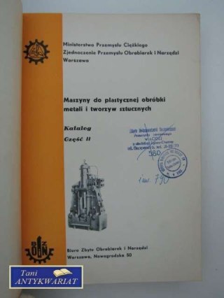 MASZYNY DO PLASTYCZNEJ OBRÓBKI METALI I TWORZYW SZTUCZN