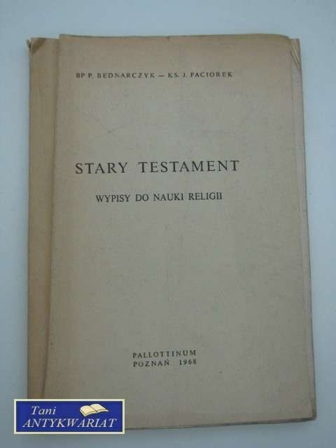 STARY TESTAMENT WYPISY DO NAUKI RELIGII STARY TESTAMENT WYPISY DO NAUKI RELIGII