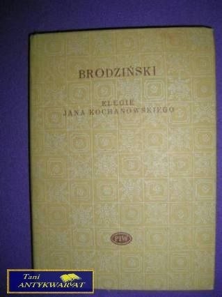 ELEGIE JANA KOCHANOWSKIEGO- Kazimierz Brodziński