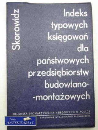 INDEKS TYPOWYCH KSIĘGOWAŃ DLA PAŃSTWOWYCH PRZEDSIĘBIORS