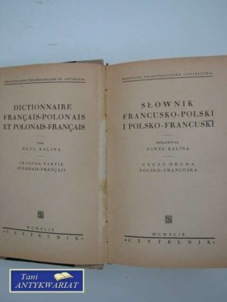 SŁOWNIK FRANCUSKO-POLSKI I POLSKO-FRANCUSKI