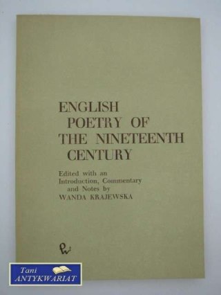 ENGLISH POETRY OF THE NINETEENTH CENTURY