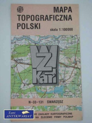 MAPA TOPOGRAFICZNA POLSKI SWARZĘDZ