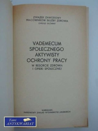 VADEMECUM SPOŁECZNEGO AKTYWISTY OCHRONY PRACY