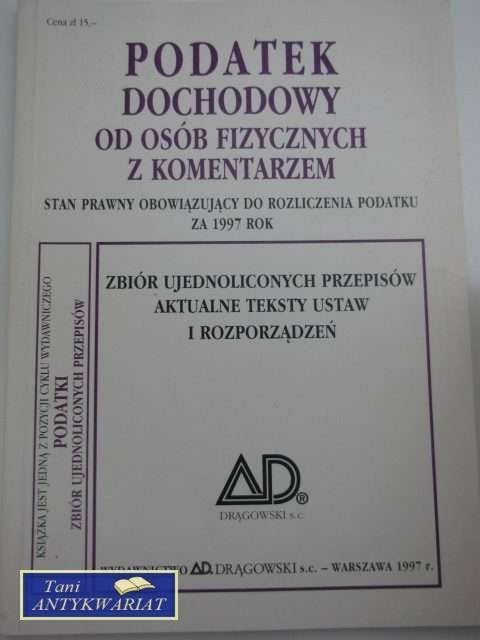 PODATEK DOCHODOWY OD OSÓB FIZYCZNYCH