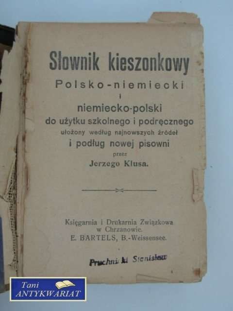 SŁOWNIK KIESZONKOWY POLSKO-NIEMIECKI