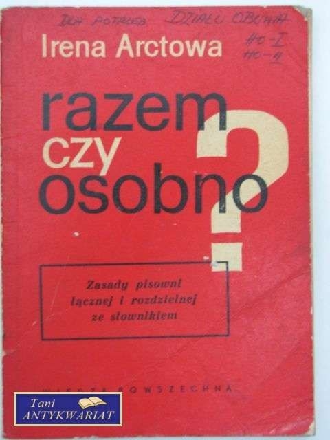 RAZEM CZY OSOBNO RAZEM CZY OSOBNO