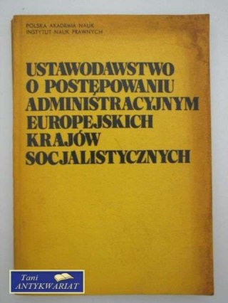 USTAWODAWSTWO O POSTĘPOWANIU ADMINISTRACYJNYM