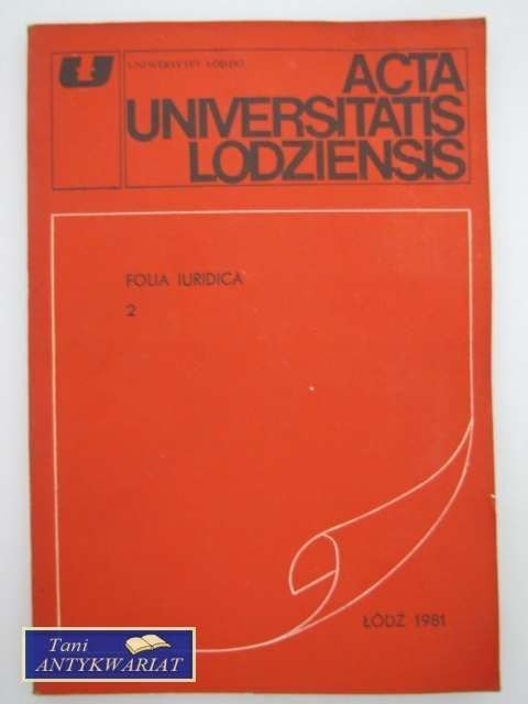 ACTA UNIVERSITATIS LODZIENSIS