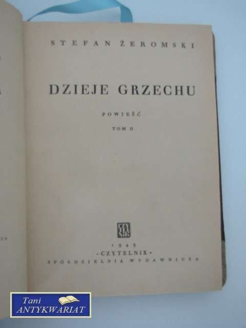 DZIEJE GRZECHU - tom II