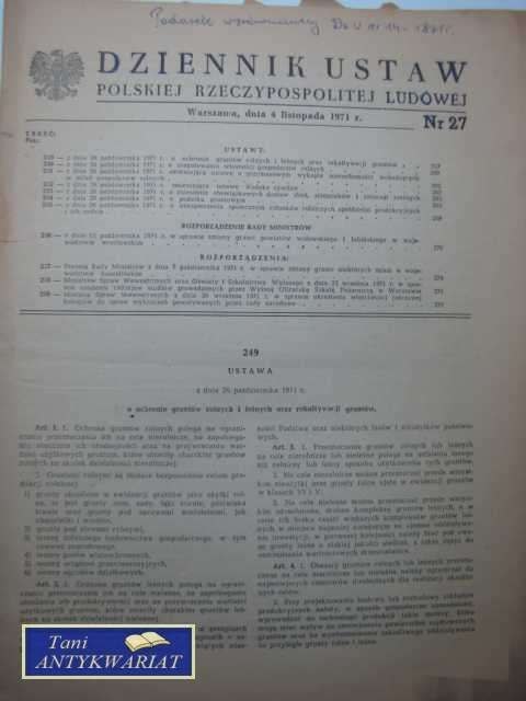 DZIENNIK USTAW NR 27