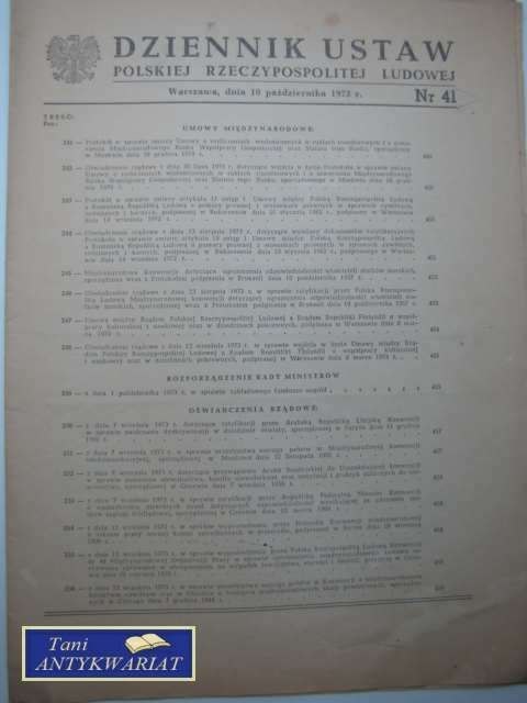DZIENNIK USTAW NR 41