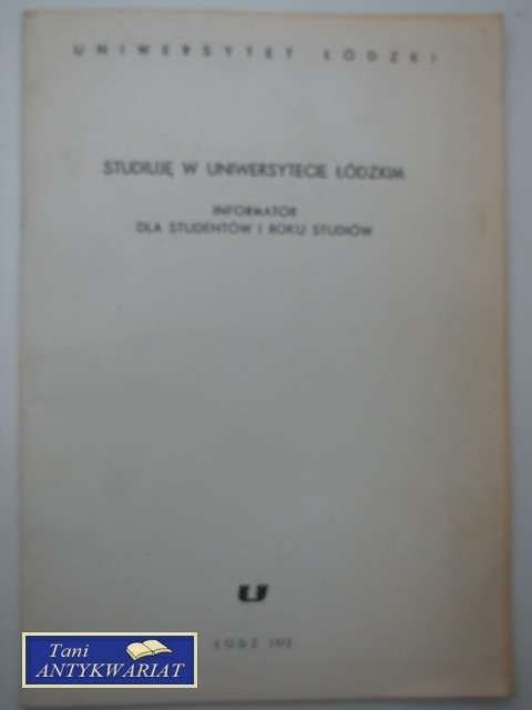 STUDIUJĘ NA UNIWERSYTECIE ŁÓDZKIM