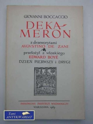 DEKAMERON DZIEŃ PIERWSZY I DRUGI