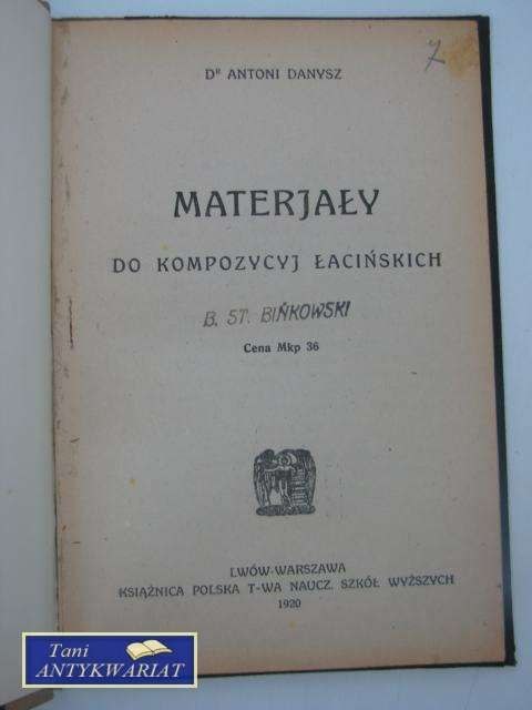 MATERIAŁY DO KOMPOZYCJI ŁACIŃSKICH