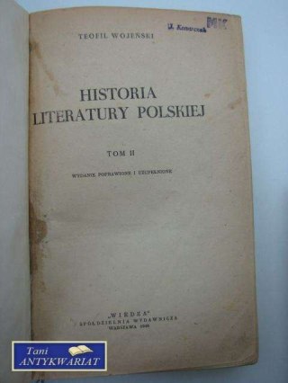 HISTORIA LITERATURY POLSKIEJ TOM II