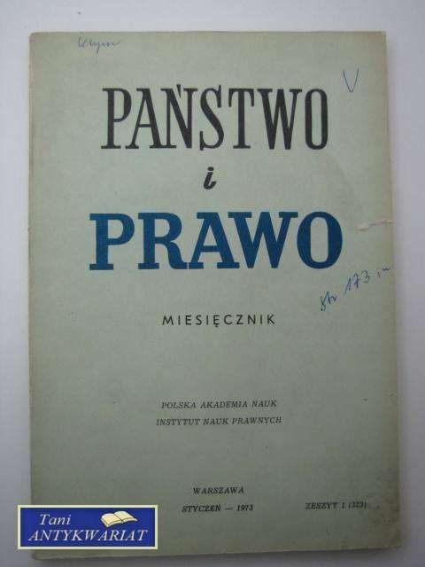 PAŃSTWO I PRAWO ZESZYT 1 (323) PAŃSTWO I PRAWO ZESZYT 1 (323)