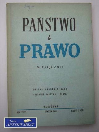PAŃSTWO I PRAWO ZESZYT 1 (407)