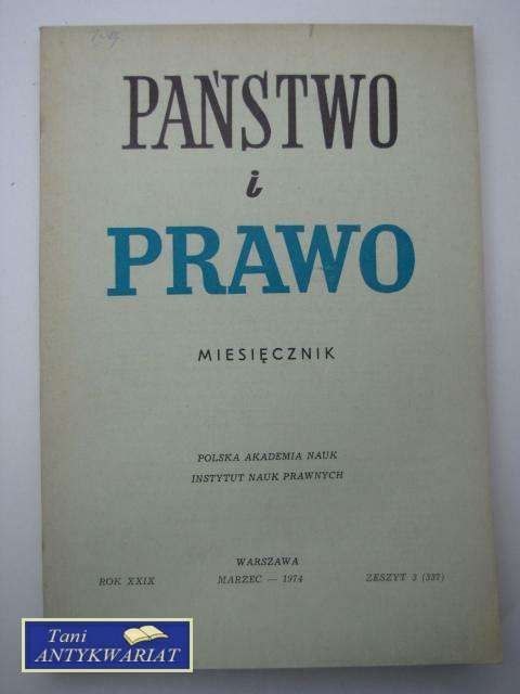 PAŃSTWO I PRAWO ZESZYT 3 (337)