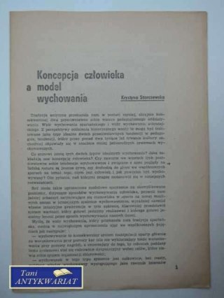 Koncepcja człowieka a model wychowania