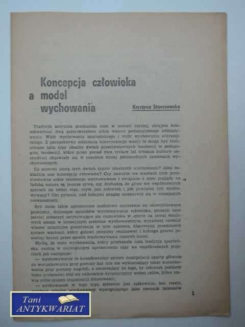Koncepcja człowieka a model wychowania