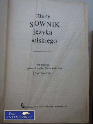 MAŁY SŁOWNIK JĘZYKA POLSKIEGO