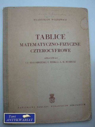 TABLICE MATEMATYCZNO- FIZYCZNE