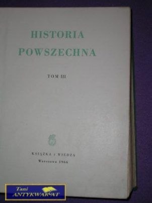 HISTORIA POWSZECHNA TOM III