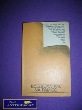 NA PAMIĘĆ-Bolesław Fac
