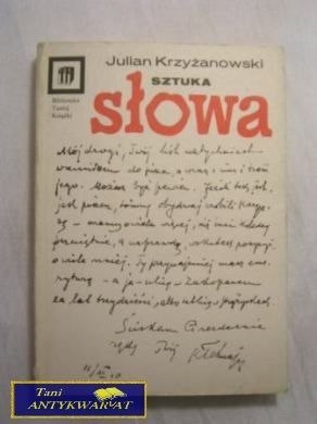 SZTUKA SŁOWA-JULIAN KRZYŻANOWSKI