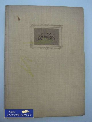 POEZJA POLSKIEGO OŚWIECENIA