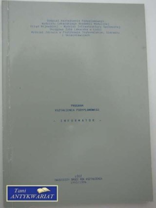 PROGRAM KSZTAŁCENIA PODYPLOMOWEGO