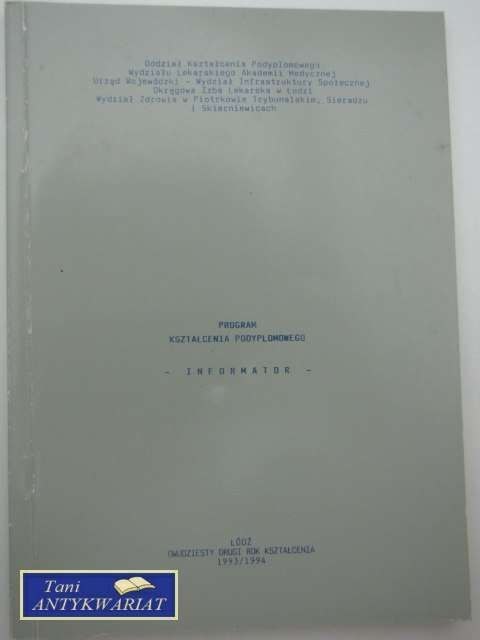 PROGRAM KSZTAŁCENIA PODYPLOMOWEGO
