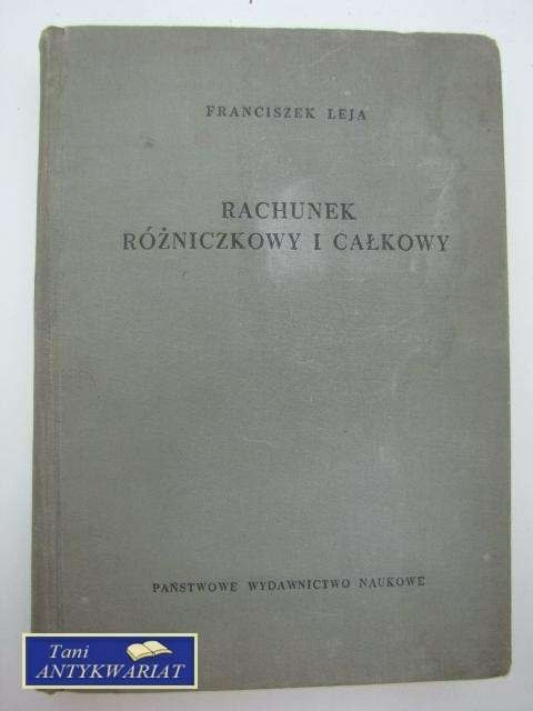 RACHUNEK RÓŻNICZKOWY I CAŁKOWY