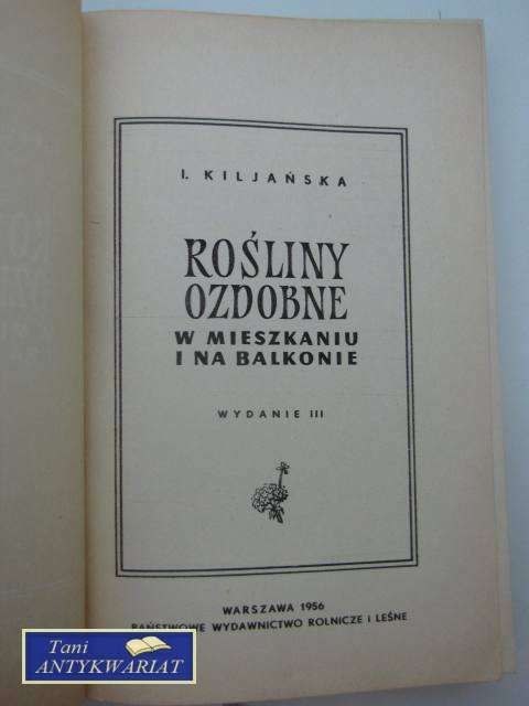 ROŚLINY OZDOBNE W MIESZKANIACH I NA BALKONACH