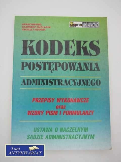 KODEKS POSTĘPOWANIA ADMINISTRACYJNEGO
