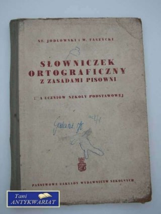 SŁOWNICZEK ORTOGRAFICZNY Z ZASADAMI PISOWNI