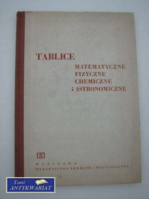 TABLICE MAT FIZ CHEM I ASTRON