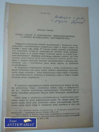 UDZIAŁ ZAŁOGI W ZARZĄDZANIU