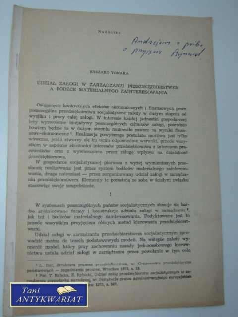 UDZIAŁ ZAŁOGI W ZARZĄDZANIU