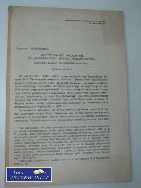 WPŁYW WŁADZ LOKALNYCH