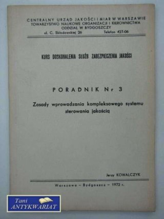 KURS DOSKONALENIA SŁUŻB ZABEZPIECZENIA JAKOŚCI NR 3