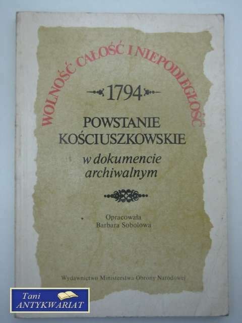 POWSTANIE KOŚCIUSZKOWSKIE
