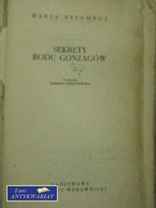SEKRETY RODU GONZAGÓW